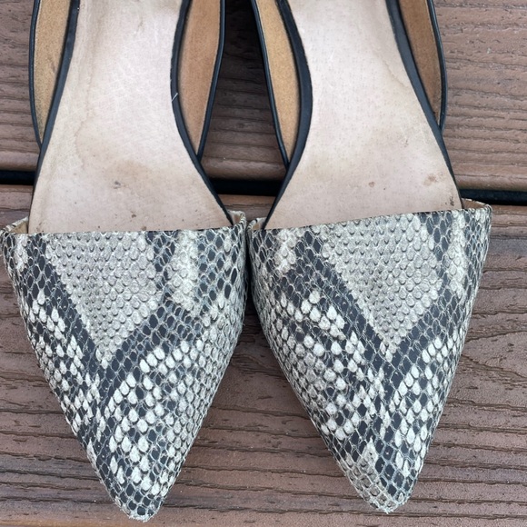 Madewell black/snakeskin flats, size 10 - Picture 6 of 6